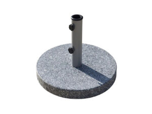 Base Redonda de Granito Cinza de 25kg com Tubo