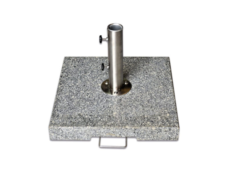 Base para guarda-sol em granito cinzento de 50 kg com tubo standard
